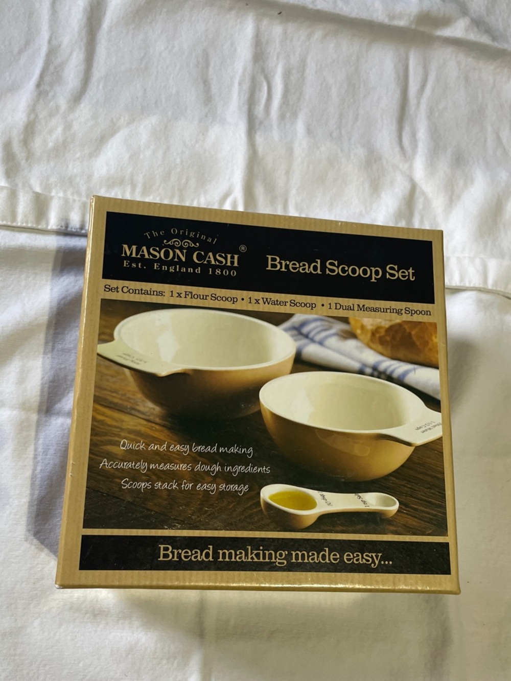 Mason Cash Cream Bread Scoop Set - 3-Piece Bread Making Tools